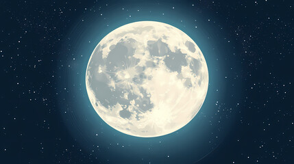 Obraz premium Png full moon design element. Full Moon Night. Illustration