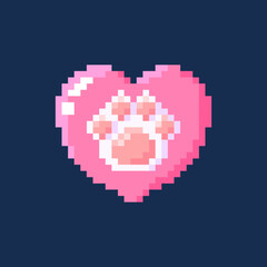 pixel art of animal lovers symbol