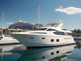 Fototapeta premium Luxury yachts in the marina