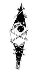eyeball, eyeball tattoo, eyeball design, pupil of the eye looking through the crack, eye design, tattoo design, eyeball illustration