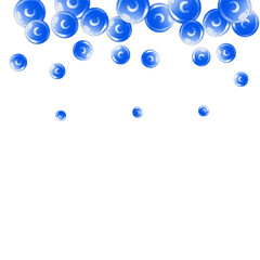 Vitamin C round capsules scattered randomly.
