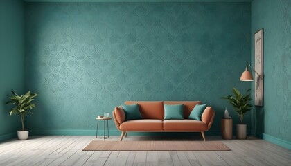 Photo interior modern design room 3d illustration;
