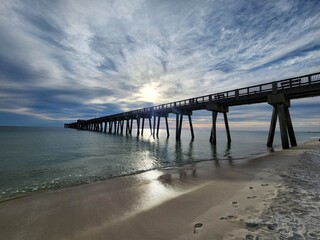Obraz premium pier at sunset