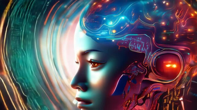 人間の頭脳をAIで強化したイメージ図