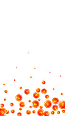 Vitamin E round capsules scattered randomly.