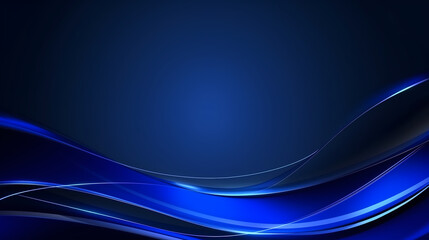 Abstract blue glowing light background with a wave-like shape and gradient effect, with copy space, suitable for presentation design, banners, covers, or wallpapers. 