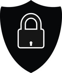 Safety Lock shield, Lock icon in shield, Security shield sign, Protected shield sign, Cyber security
