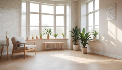 Photo interior modern design room 3d illustration;