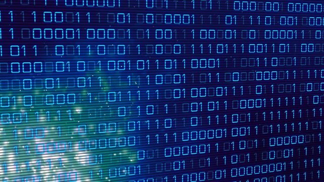 Animation of binary coding over light spots