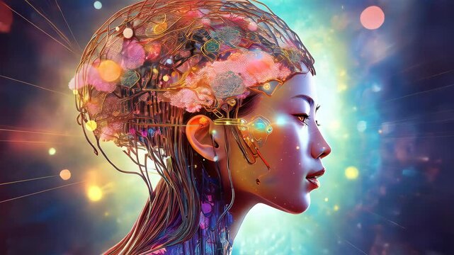 人間の頭脳をAIで強化したイメージ図