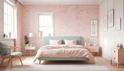 Photo interior modern design room 3d illustration;
