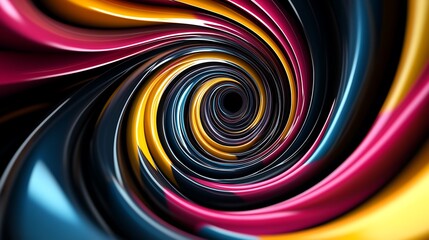 Obraz premium Abstract Swirling Rainbow