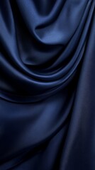 Fototapeta premium a rich textured cotton fabric in a deep navy blue