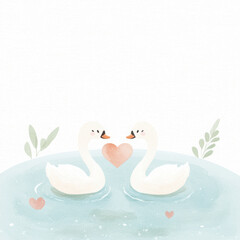 Obraz premium Swans in Love.