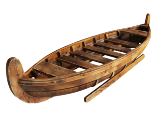 Wooden toboggan. PNG