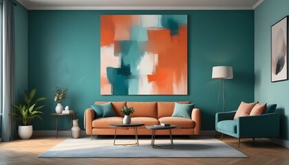 Photo interior modern design room 3d illustration;