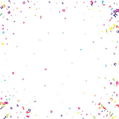 School notebook cover. Colorful childish floating