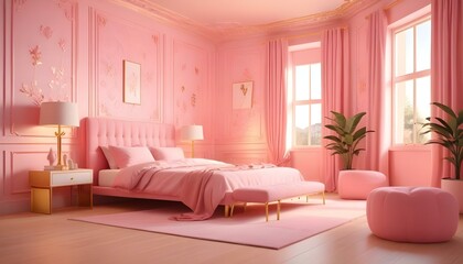 Photo interior modern design room 3d illustration;