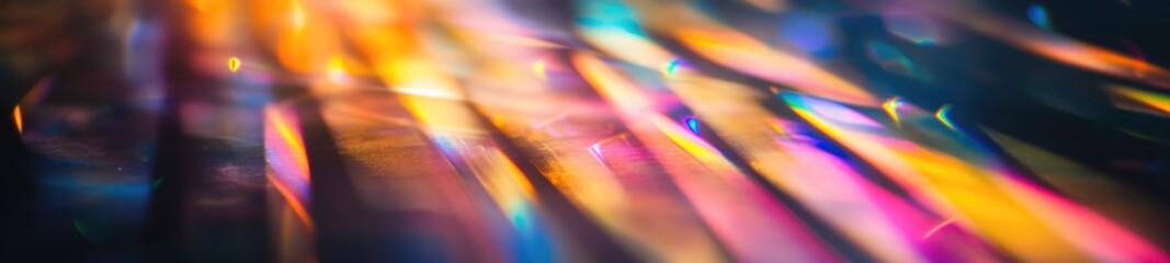 Light Rays Passing Through Prisms Creating Spectrum Patterns