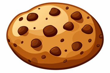 Chocolate cookie design vector isolated