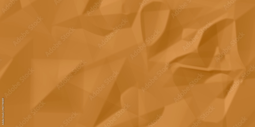 Wall mural abstract brown crumpled paper texture background. white fabric crushed textured crumpled. brown wrin