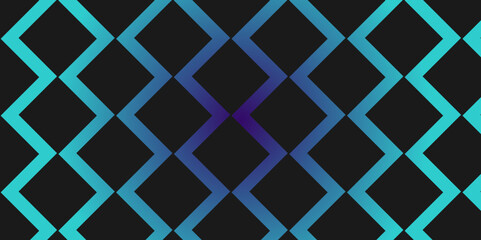 Steel cage abstract vector on black background. Overlapping Pattern Minimal diamond geometric waves backdrop Modern lines pattern futuristic technology concept banner for cover, poster, presentation. 