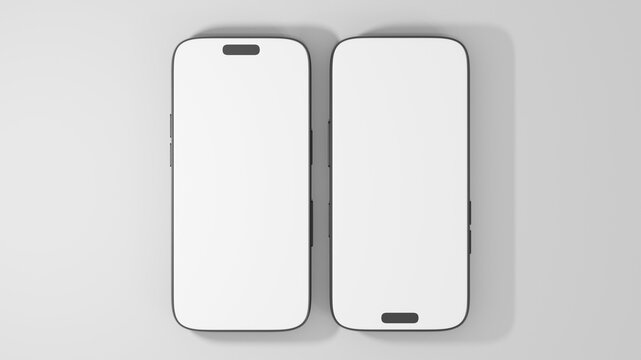 Mockup smart phone 16 new generation and screen Transparent and Clipping Path isolated screen template for Infographic Business web site design app