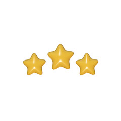 3d golden star