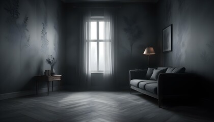 Photo interior modern design room 3d illustration;