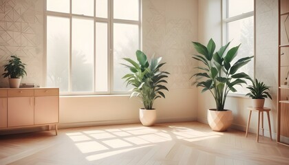 Photo interior modern design room 3d illustration;