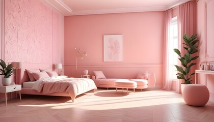 Photo interior modern design room 3d illustration;
