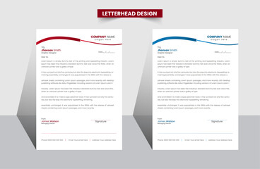 Professional company letterhead template, creating a professional appearance with basic letterhead.
