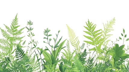 Green Lush Foliage Illustration