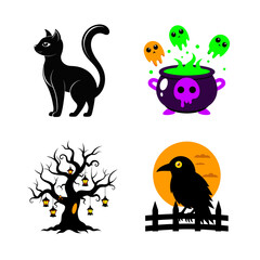 set of funny animals