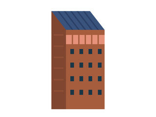 Skyscraper vector illustration. High-rise residential buildings transform skyline with their modern facade Skyscraper concepts drive innovation in architectural design and construction