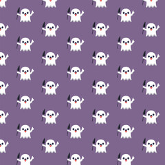 Fototapeta premium Patterns with Cute Ghosts 