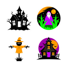 halloween icons set