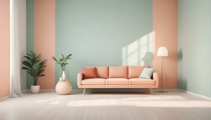 Photo interior modern design room 3d illustration;