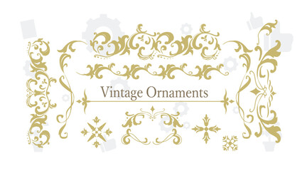 Ornate vintage frames and scroll elements. Classic calligraphy swirls, swashes, floral motifs. Good for greeting cards, wedding invitations, restaurant menu, royal certificates and graphic design.