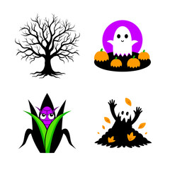 halloween monsters set