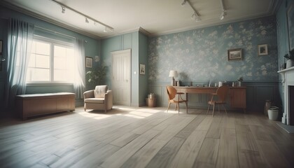 Photo interior modern design room 3d illustration;