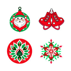 set of christmas icons