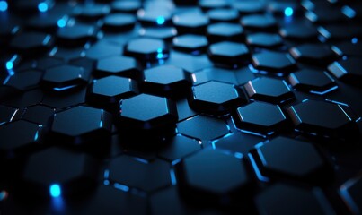 Fototapeta premium Abstract Blue Hexagon Pattern