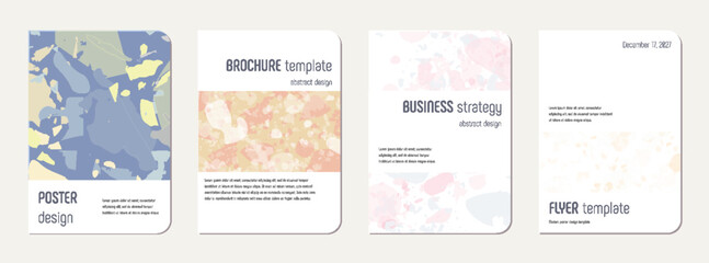 School notebook cover design. Terrazzo abstract