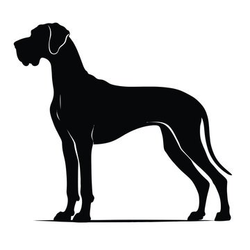 recommend clip art: Silhouette of a Great Dane