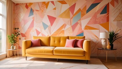 Photo interior modern design room 3d illustration;