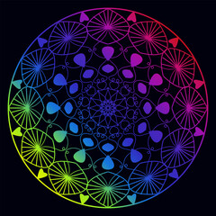 abstract mandala art, gradient color mandala, Mandala Line Illustration, Mandala Pattern Designs