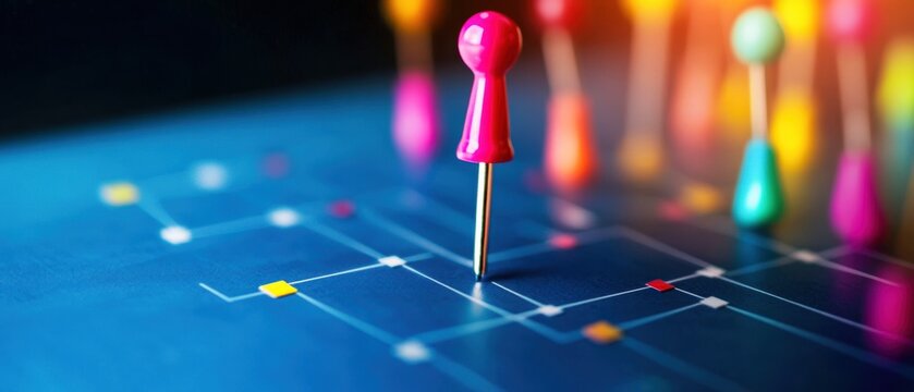 Strategic business plan with a timeline and key objectives, concept of structured planning