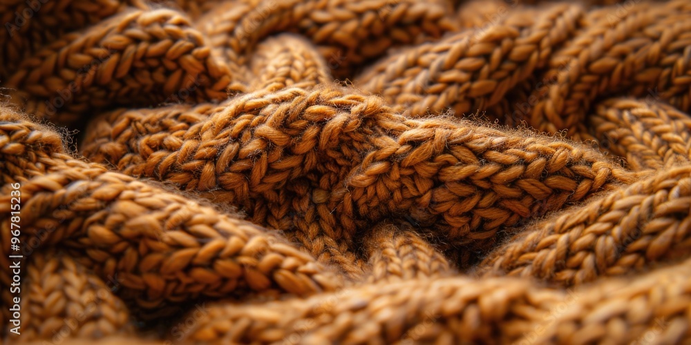 Poster yarn weaving pattern in close-up. soft focus on threads.