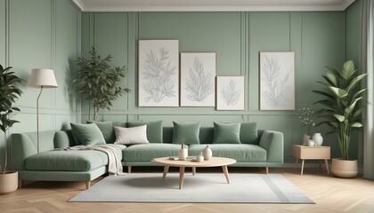 Photo interior modern design room 3d illustration;